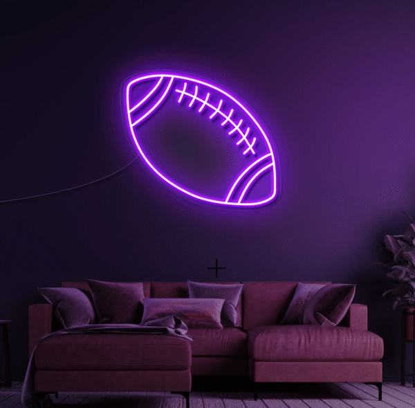 Neon Sports NFL Football Neon Sign Purple